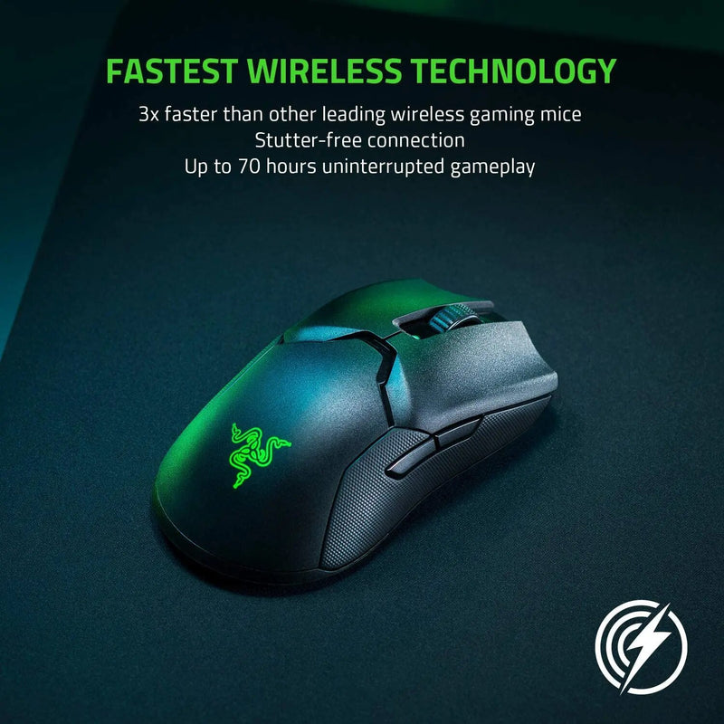 Razer viper ultimate mouse jogos sem fio & rgb doca de carregamento 20k dpi sensor óptico 8 botões programáveis 70 hr bateria