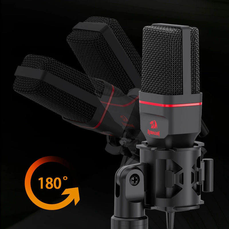 Redragon GM100 Seyfert Omni Condensador Microfone Com Tripé Áudio De 3.5mm para Computador Estúdio Para PC Karaoke Gravação Do Telefone telefone