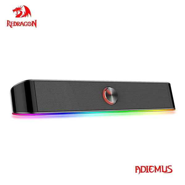 Redragon GS560 Adiemus aux estéreo de 3.5mm para alto-falantes surround música inteligente RGB coluna barra de som para computador PC notebook alto-falantes