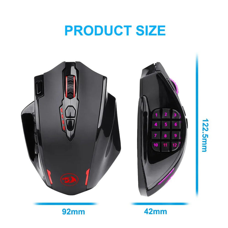 Redragon Impacto Elite M913 RGB USB 2.4G Sem Fio Gaming Mouse 16000 DPI ergonômico 16 botões Programáveis para gamer Mice PC