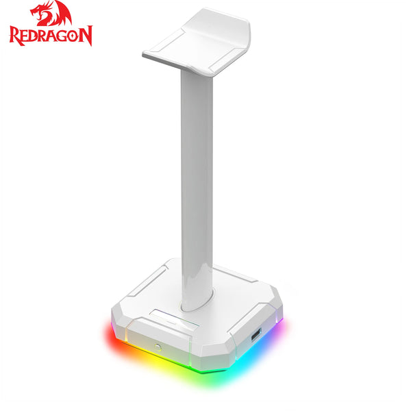 Redragon ha300 gaming headset suporte rgb backlit barra de apoio de alumínio antiderrapante base de borracha sólida 4x usb 2.0 para todos os fones de ouvido
