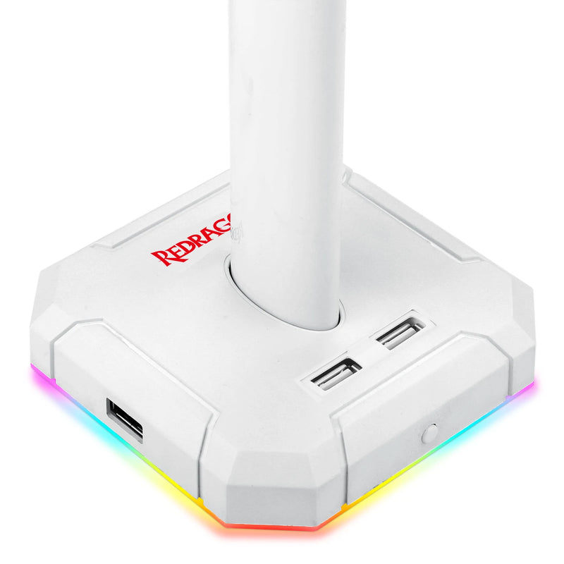 Redragon ha300 gaming headset suporte rgb backlit barra de apoio de alumínio antiderrapante base de borracha sólida 4x usb 2.0 para todos os fones de ouvido