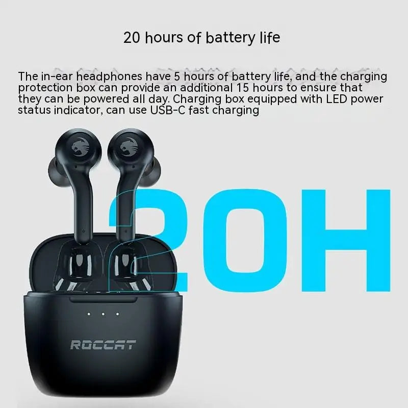 Roccan Syn Buds Fone De Ouvido Sem Fio Bluetooth Hi-Res Híbrido Anc Baixa Latência Gaming Headset Ergonômico À Prova D 'Água Gaming Headphones