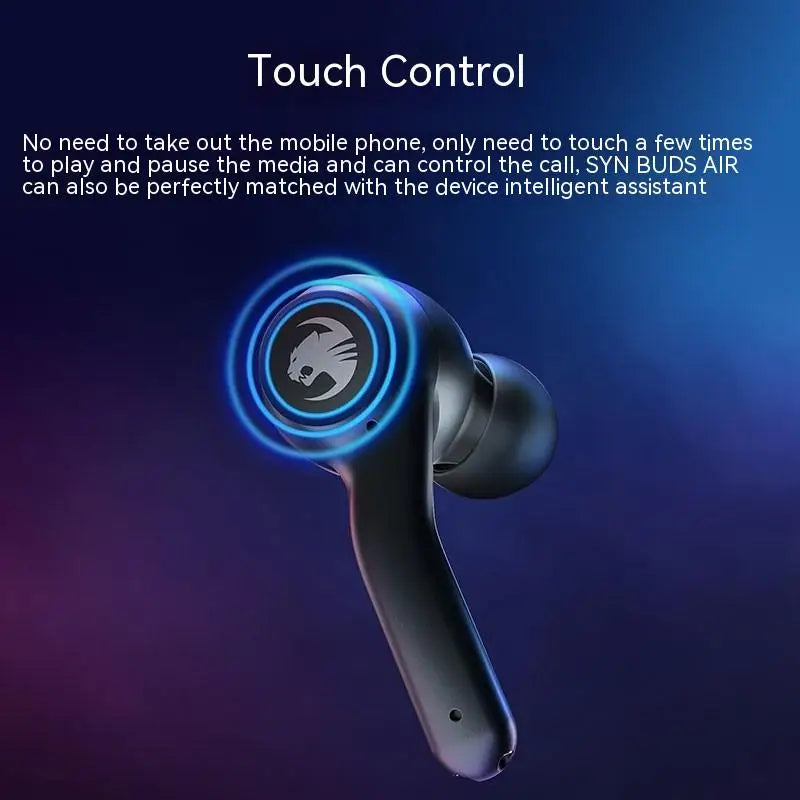 Roccan Syn Buds Fone De Ouvido Sem Fio Bluetooth Hi-Res Híbrido Anc Baixa Latência Gaming Headset Ergonômico À Prova D 'Água Gaming Headphones