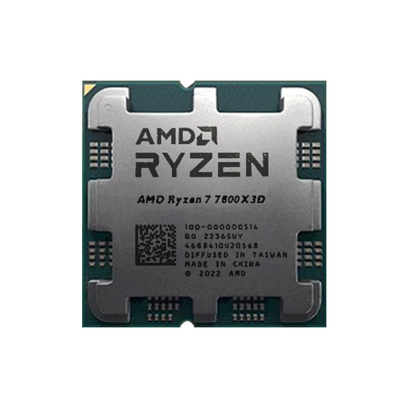 Ryzen Amd™Processador de jogo sem ventilador, 7 7800X3D Box, Nova CPU R7, 7000 Series, 8-Core Chip Integrado, 5NM, AM5, Brand New Arrival