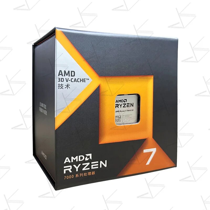 Ryzen Amd™Processador de jogo sem ventilador, 7 7800X3D Box, Nova CPU R7, 7000 Series, 8-Core Chip Integrado, 5NM, AM5, Brand New Arrival