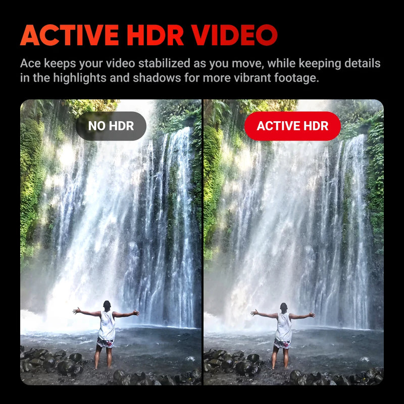 Insta360 Ace-4K120Fps Câmera de Ação à Prova D' Água, Vídeo HDR Ativo, Fotos 48MP, 2.4 "Flipscreen,AI Assistant, Design Magnético