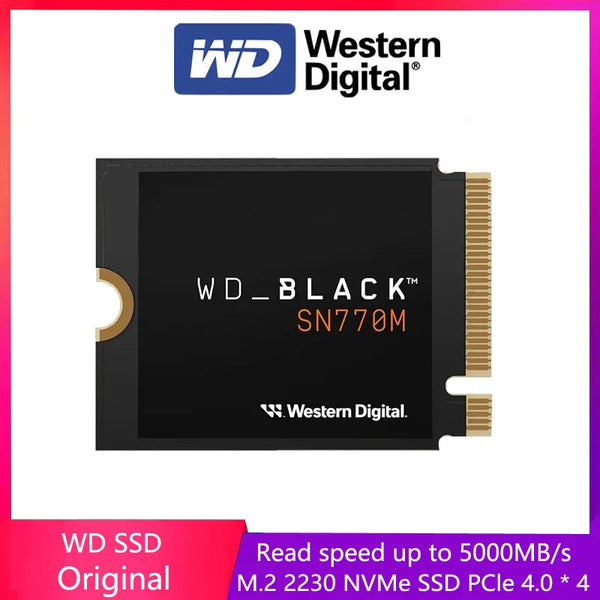 WD_BLACK WD SN770M M.2 2230 NVMe SSD Estado Sólido Interno 500GB 1TB 2TB Velocidade de Leitura de até 5150 MB/s para Dispositivos de jogos portáteis