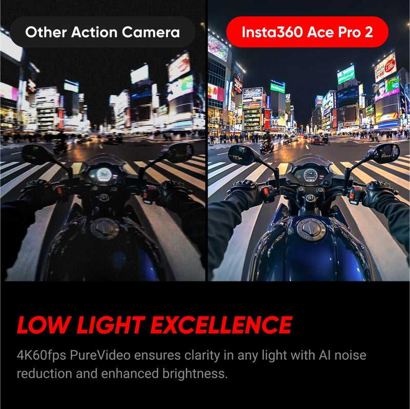 Câmera de ação à prova d'água Insta360 Ace Pro 2 - 8K projetada em colaboração com Leica, chips AI duplos, sensor de 1/1,3 polegadas