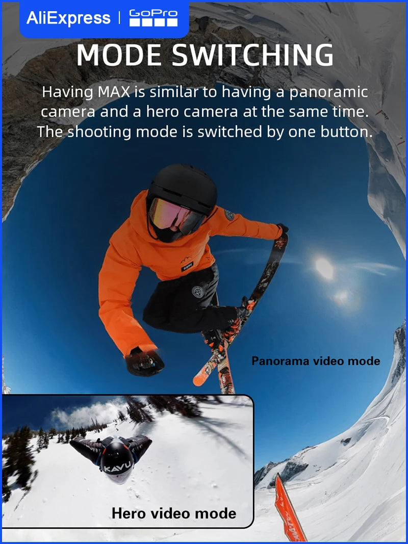 (Used) GoPro MAX 360 action camera 5.2k Go Pro MAX 360 original camera vlog camera 360 action camera