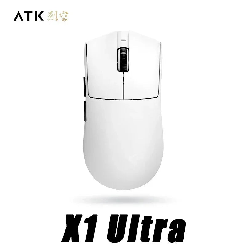 ATK Blazing Sky X1 Pro Max Ultra ULTIMATE Mouse Três Modos Bluetooth Mouse Sem Fio Paw3950 8K Leve FPS E-sports Pc Gamer