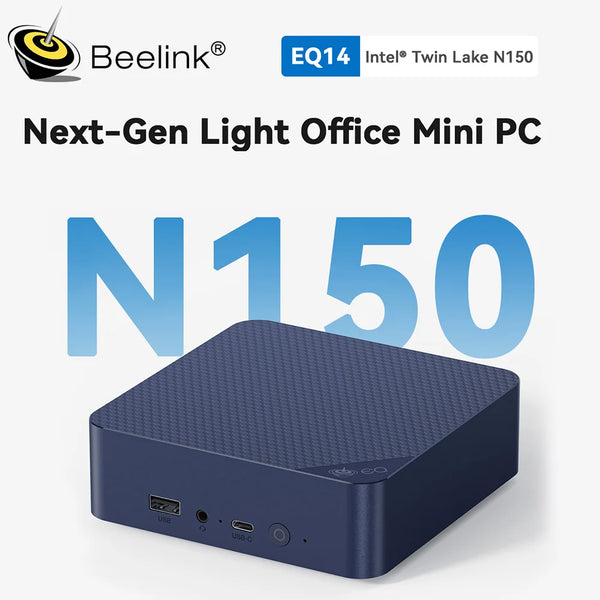 Beelink eq14 intel twin lake-n150 max turbo 3.6ghz ddr4 3200mhz desktop computador de escritório vs mini s12 pro n100 gk3v t8 pro n200