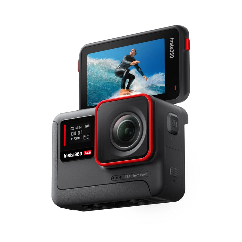 Insta360 Ace-4K120Fps Câmera de Ação à Prova D' Água, Vídeo HDR Ativo, Fotos 48MP, 2.4 "Flipscreen,AI Assistant, Design Magnético