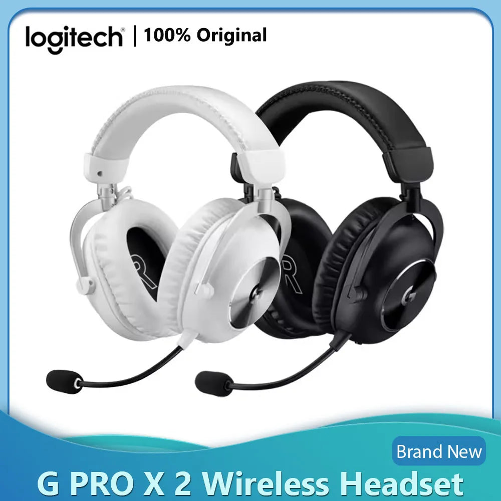 Logitech G PRO X 2 Wireless Bluetooth Tri-mode Gaming Headset Microphone GPX II 7.1 Surround Sound Computer Headphones Office
