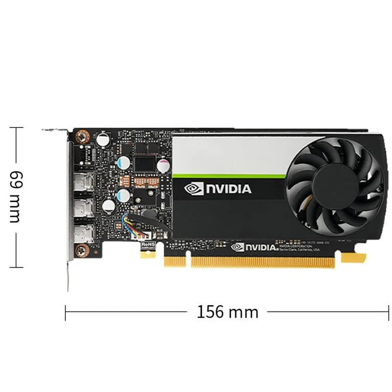 Original NVIDIA Quadro T400 4GB 64bit GDDR6 PCI Express 3.0x16 Workstation Placa de Vídeo Mini DP Display Card