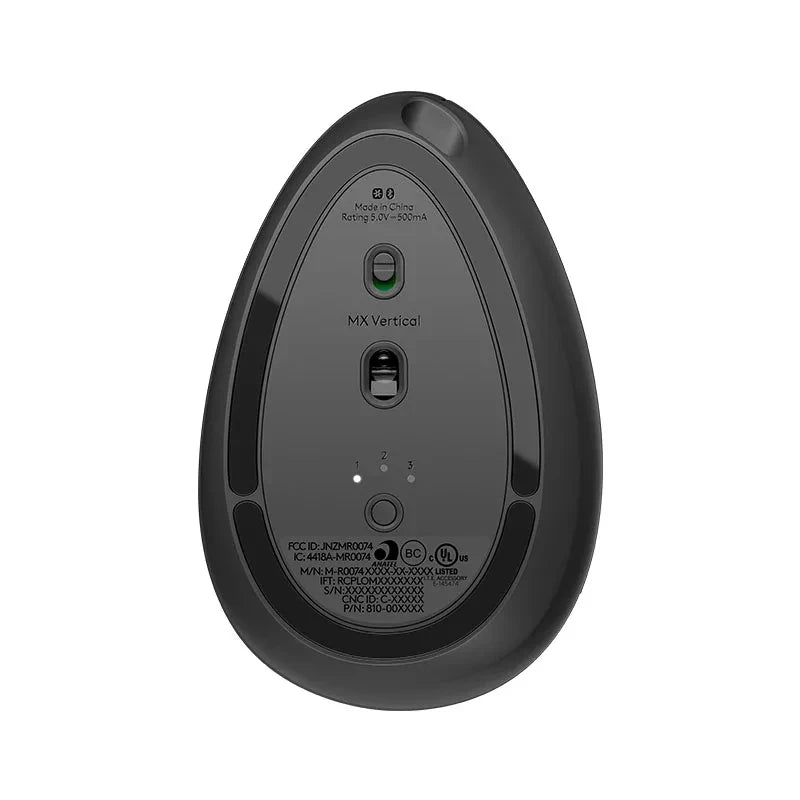 Logitech mx vertical bluetooth sem fio mouse ergonômico 4000dpi multi-função com 2.4ghz usb recarregável para escritório