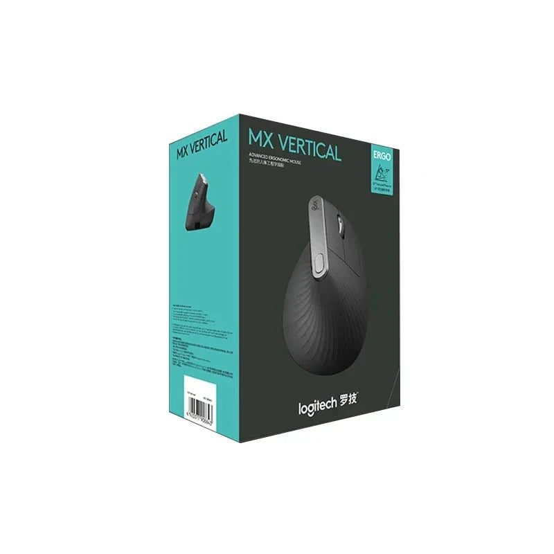 Logitech mx vertical bluetooth sem fio mouse ergonômico 4000dpi multi-função com 2.4ghz usb recarregável para escritório