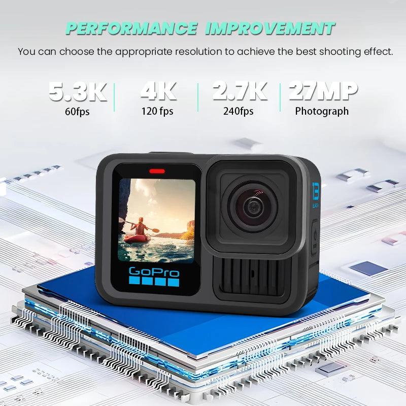 GoPro HERO13 Câmera de ação preta Go Pro 13 Câmera anti-vibração para ciclismo 5.3K