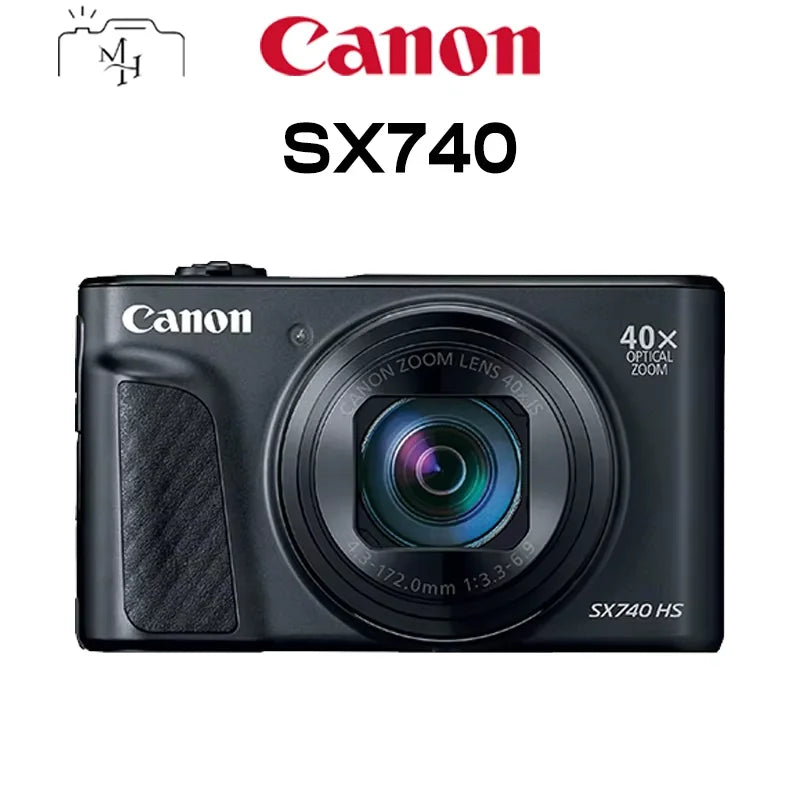 Câmera digital Canon PowerShot SX740 com zoom óptico 40x e LCD de inclinação de 3 polegadas - 4K VIdeo Wi-Fi NFC Bluetooth habilitado corpo preto
