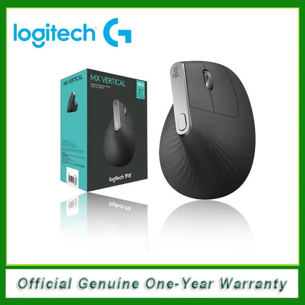 Logitech mx vertical bluetooth sem fio mouse ergonômico 4000dpi multi-função com 2.4ghz usb recarregável para escritório