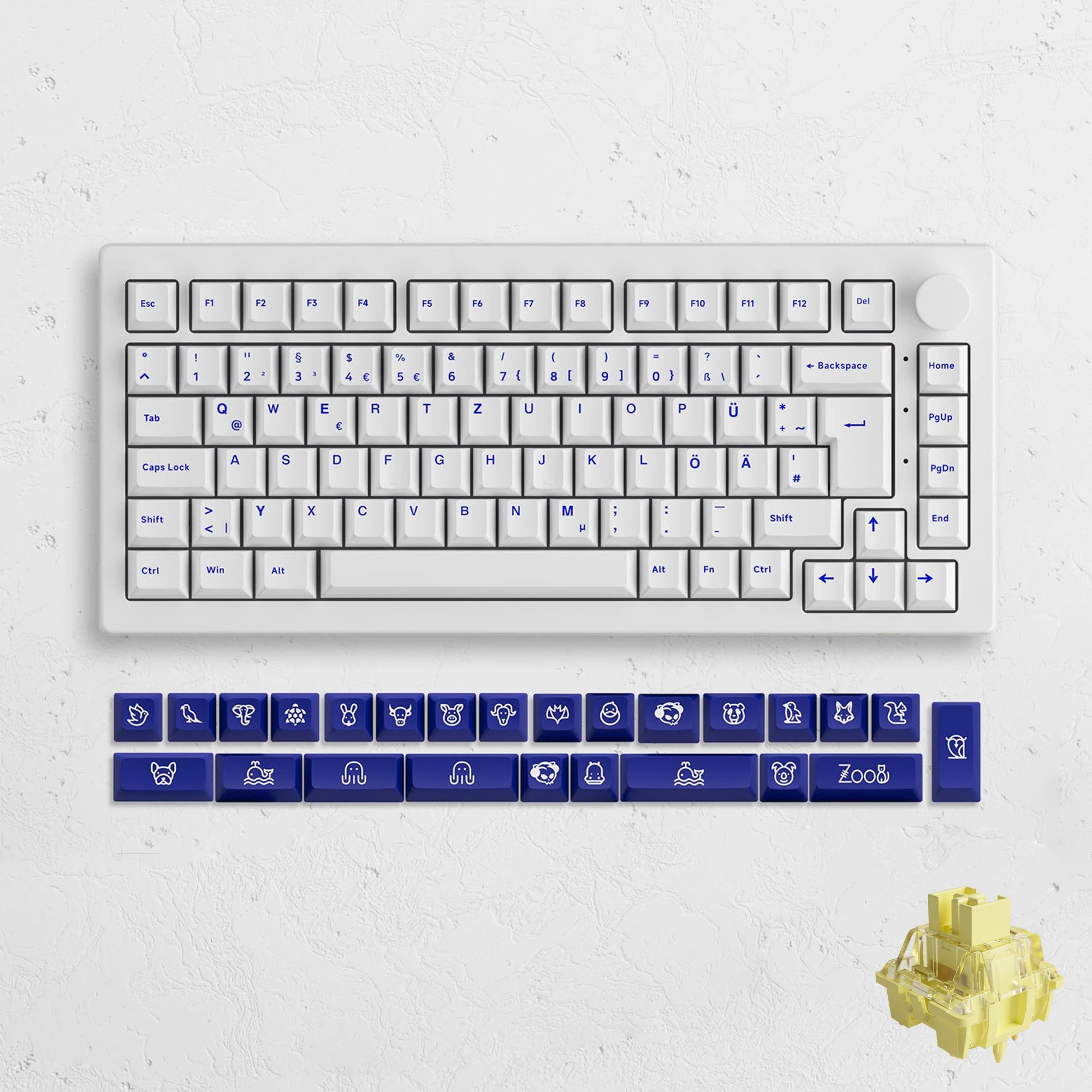 Akko 5075B Plus V2 Drácula Castelo Teclado Mecânico para Jogos 75% Multi-Modos Trocáveis a Quente RGB 2.4GHz Sem Fio/USB Tipo-C/BT 5.0