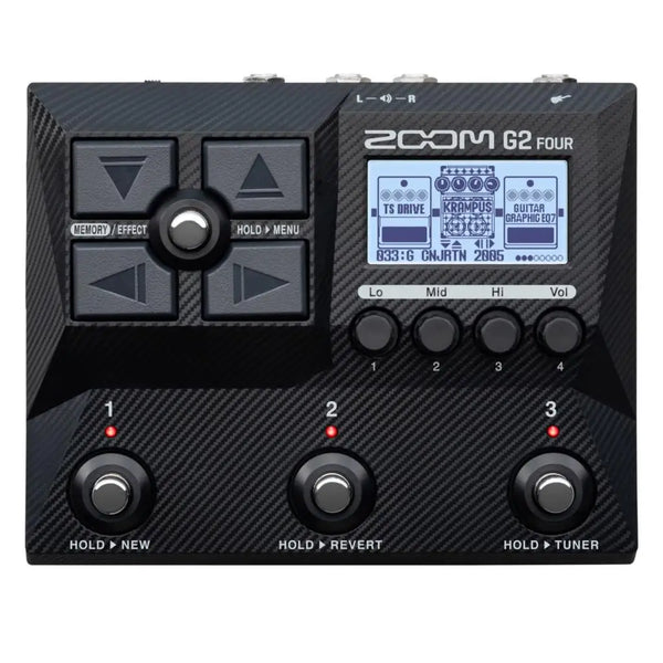 Zoom G2 Four G2X FOUR Processador multi-efeitos para guitarra Interface de áudio de 2 entradas / 2 saídas Modelagem de amplificador IR multicamadas