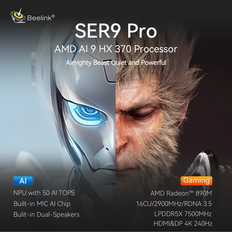 Beelink SER9 Pro AMD Ryzen™ AI 9 HX 370
