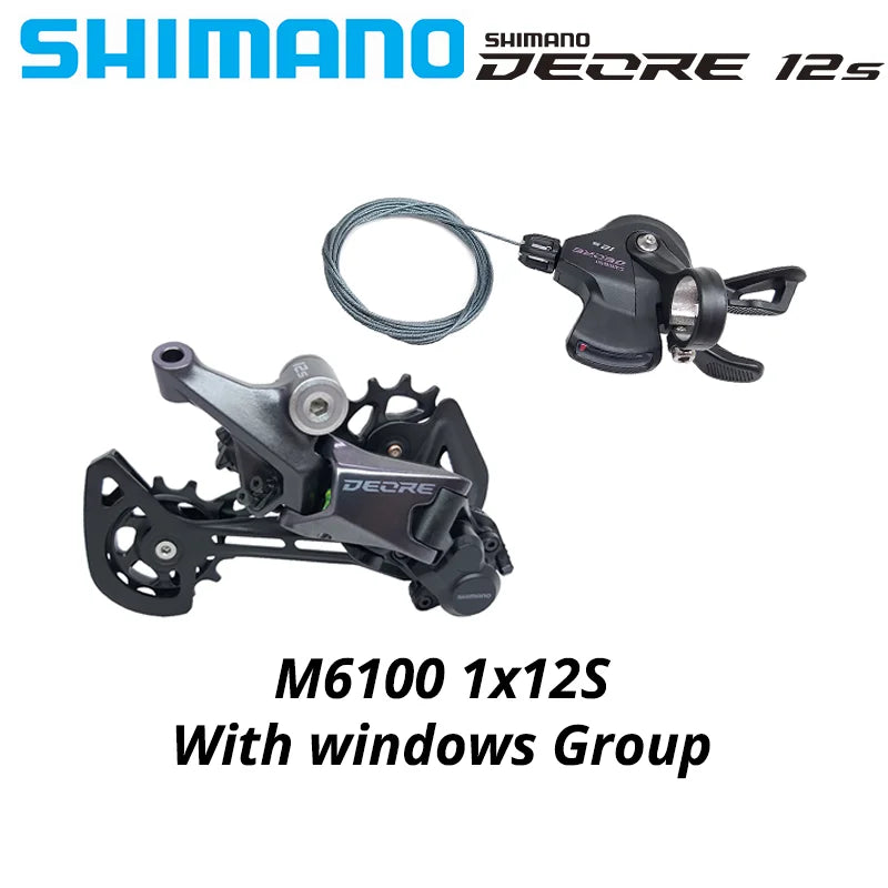 SHIMANO-DEORE Desviador traseiro, Alavanca de Deslocamento Direita, Braçadeira, 12V, 12 S, Shadow RD, Velocidade 1x12, RAPIDFIRE PLUS, Original, Novo