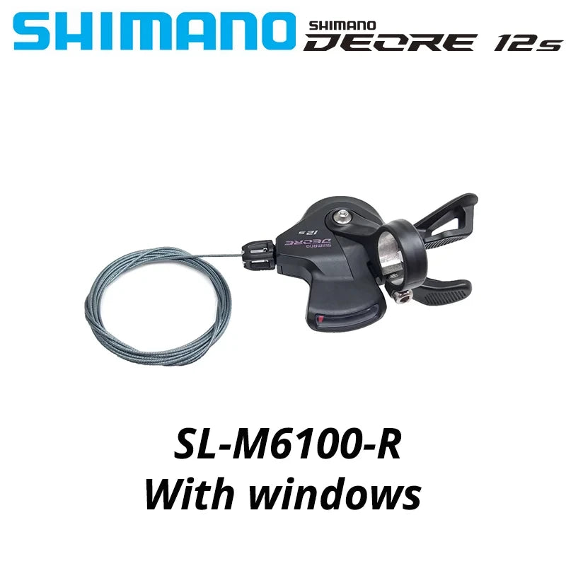 SHIMANO-DEORE Desviador traseiro, Alavanca de Deslocamento Direita, Braçadeira, 12V, 12 S, Shadow RD, Velocidade 1x12, RAPIDFIRE PLUS, Original, Novo