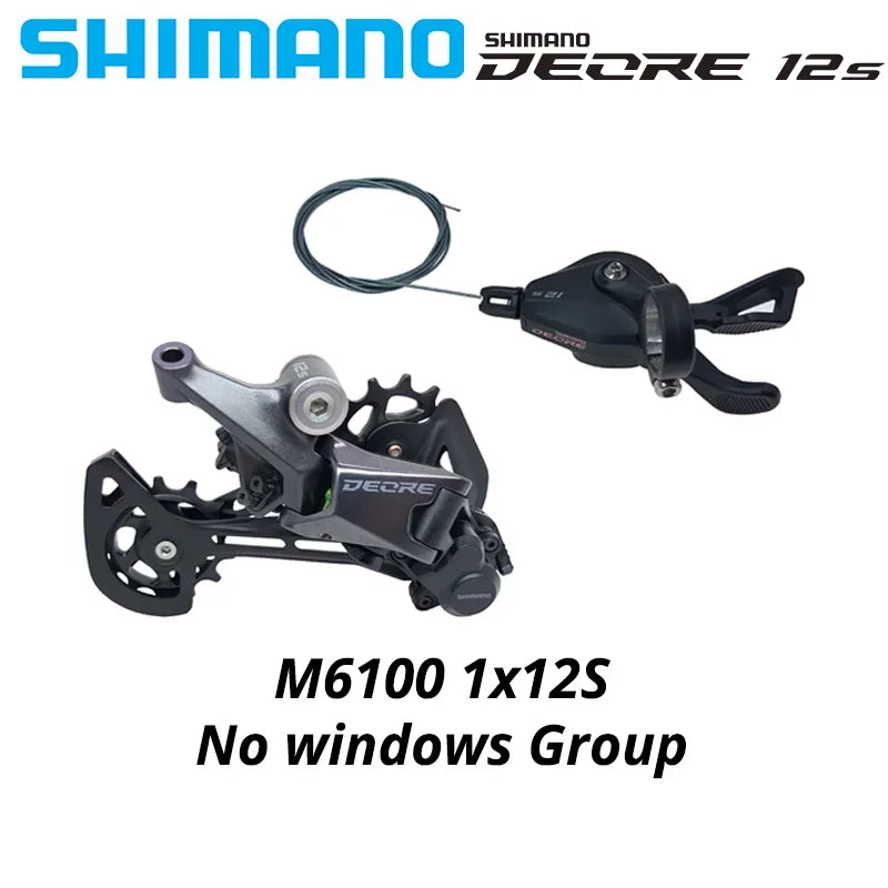 SHIMANO-DEORE Desviador traseiro, Alavanca de Deslocamento Direita, Braçadeira, 12V, 12 S, Shadow RD, Velocidade 1x12, RAPIDFIRE PLUS, Original, Novo
