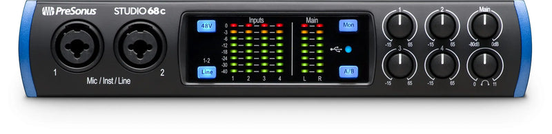 Presonus studio 68c profissional placa de som externo com função de medição e monitoramento para o estúdio de gravação de dobragem ao vivo