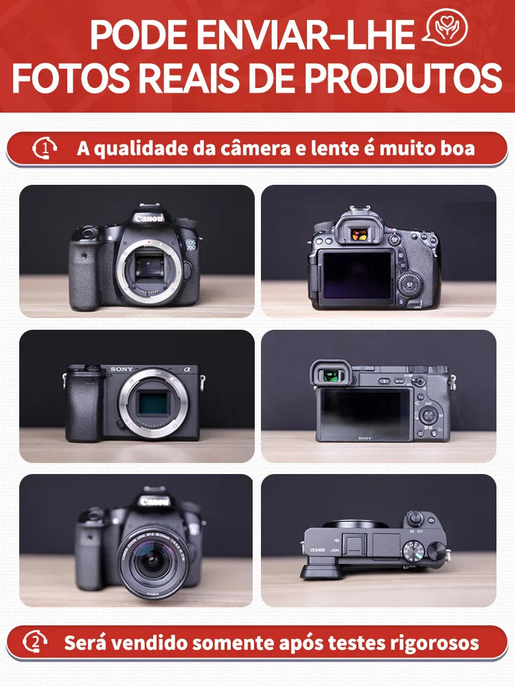 Sony DSC-RX100 VI RX10 III IV RX1R II Portátil Cartão Pequeno Câmera Digital Lente de Zoom Óptico 4K Câmeras de Vídeo RX100M6 RX10M4 (Usado)