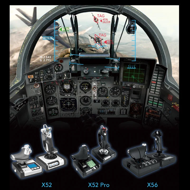 SaiTek-Microsoft Flight Fighter Simulação, Jogos de Computador Joystick Simulator, Throttle Rocker, 2020, X56