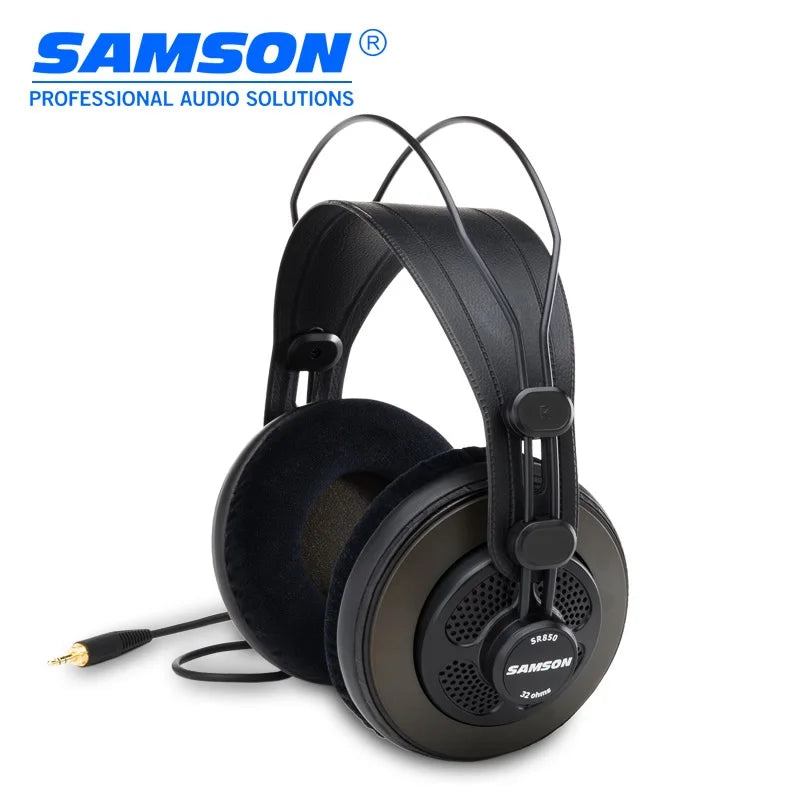 Samsung SR850 profissional monitoramento fone de ouvido estúdio semi-aberto monitor fone de ouvido com veludo Earpads, original