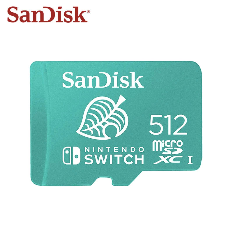 SanDisk-Cartão de Memória Original para Nintendo Switch, TF Flash Card, MicroSDXC, até 100 Mbps, 64GB, 128GB, 256GB, 512GB