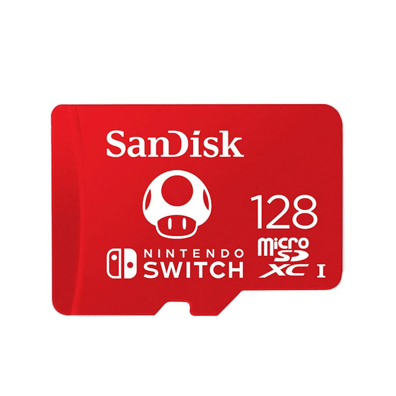 SanDisk-Cartão de Memória Original para Nintendo Switch, TF Flash Card, MicroSDXC, até 100 Mbps, 64GB, 128GB, 256GB, 512GB