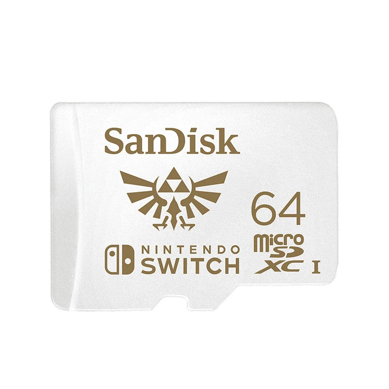 SanDisk-Cartão de Memória Original para Nintendo Switch, TF Flash Card, MicroSDXC, até 100 Mbps, 64GB, 128GB, 256GB, 512GB