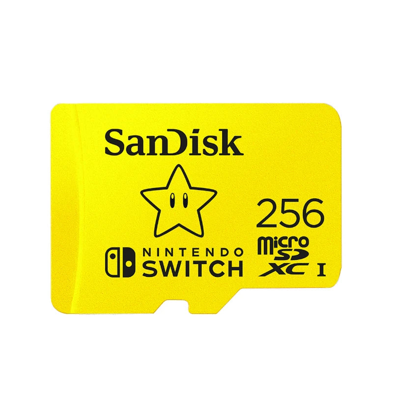 SanDisk-Cartão de Memória Original para Nintendo Switch, TF Flash Card, MicroSDXC, até 100 Mbps, 64GB, 128GB, 256GB, 512GB