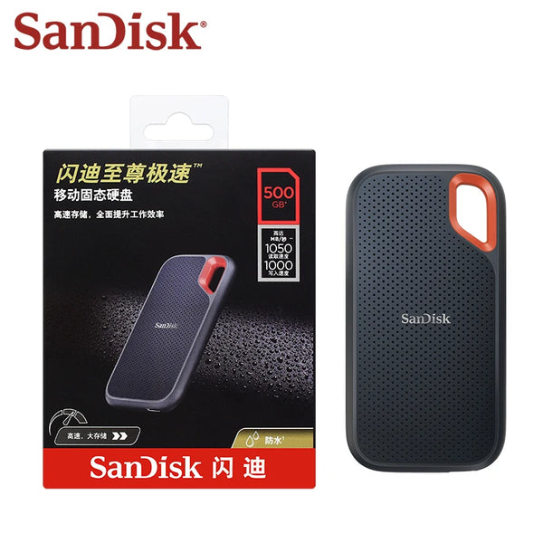 SanDisk-Unidade Externa de Estado Sólido Portátil, SSD Original, E61 Extreme PRO, 500GB, 1TB, 2TB, 4TB, USB 3.2, Tipo-C, PSSD