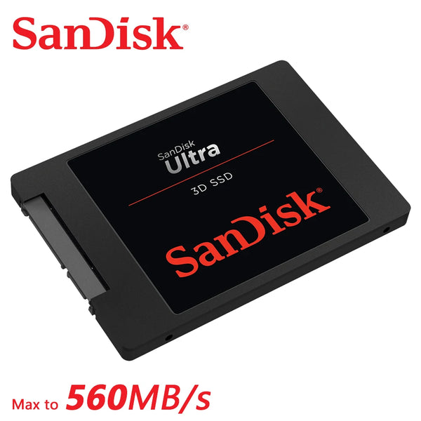 SanDisk-disco rígido interno de estado sólido para computador portátil, SSD, disco HD, 2,5, 250GB, 500GB, 1 TB, 2 TB, ultra 3D, ultra 3D, 100% original