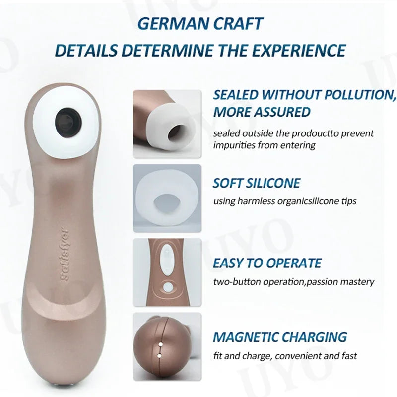 Satisfação-Vibradores de sucção do clitóris para mulheres, Sex Shop, Brinquedos para adultos, USB, Pro 2, Estimulador do clitóris
