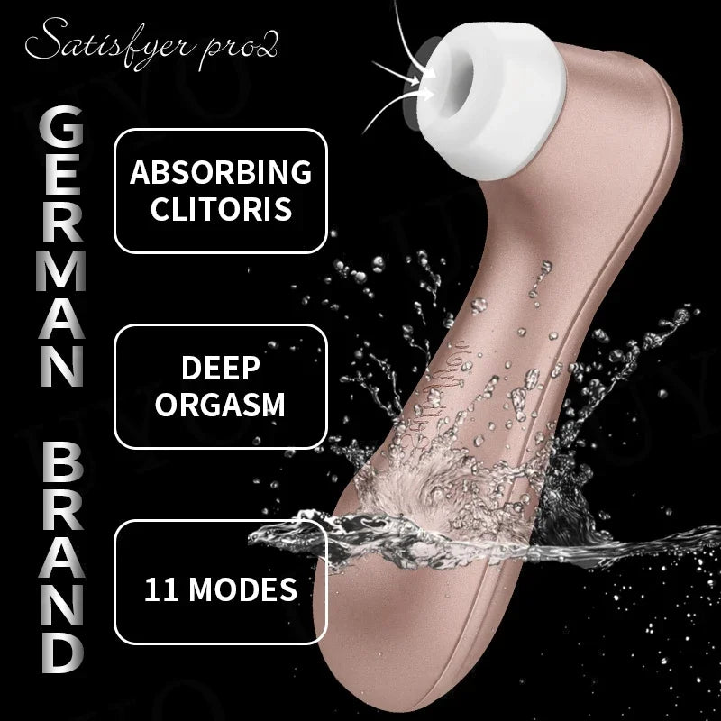 Satisfação-Vibradores de sucção do clitóris para mulheres, Sex Shop, Brinquedos para adultos, USB, Pro 2, Estimulador do clitóris