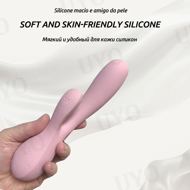 Satisfação-coelho vibrador para as mulheres, estimulação do clitóris, g estimulação spot, dupla vibração, brinquedo adulto