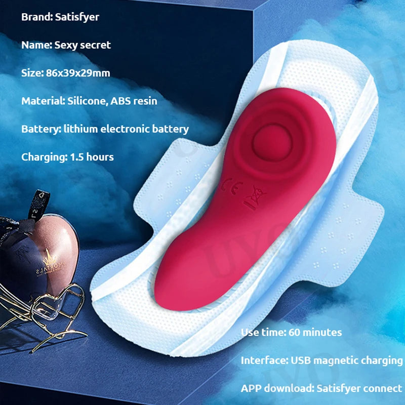 Satisfação sexy segredo silicone G-spot vibrador Portátil wearable APP controle remoto estimulador do clitóris UYO Sex Toys Para As Mulheres