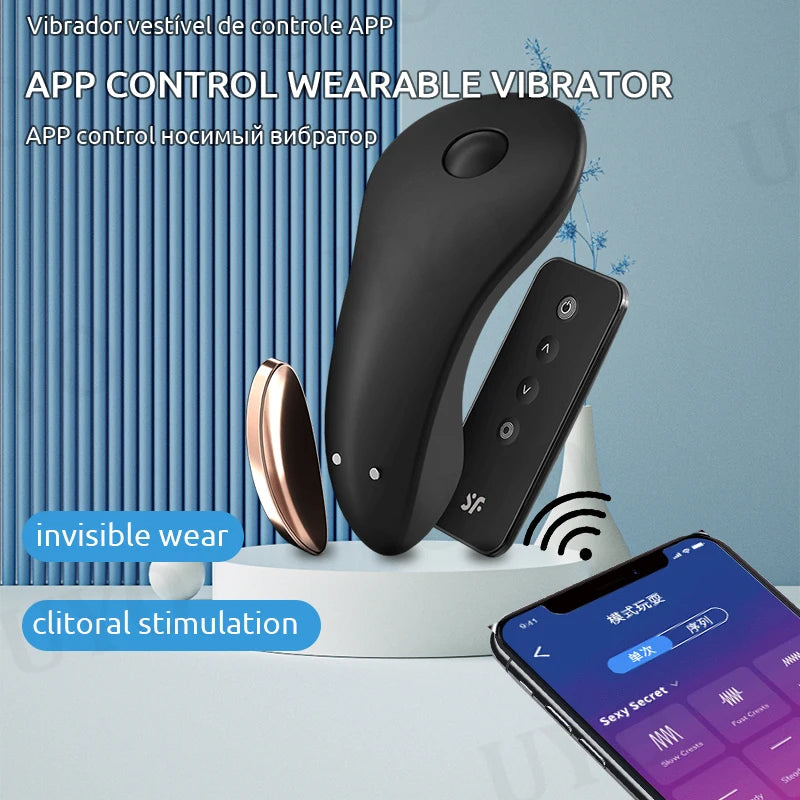 Satisfyer little secret connect app wearable vibrador magnético controle remoto estimulador do clitóris casal vibradores para mulheres uyo