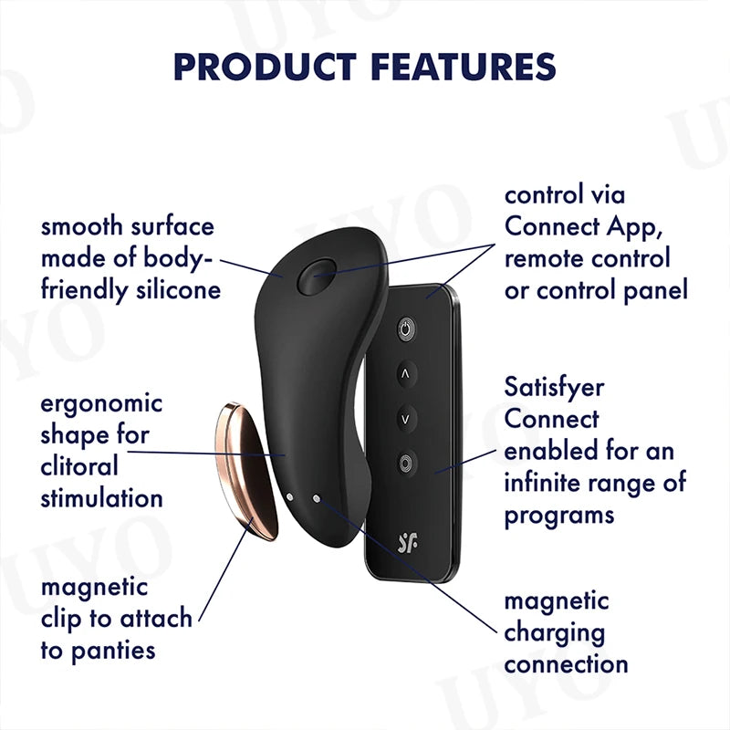 Satisfyer little secret connect app wearable vibrador magnético controle remoto estimulador do clitóris casal vibradores para mulheres uyo