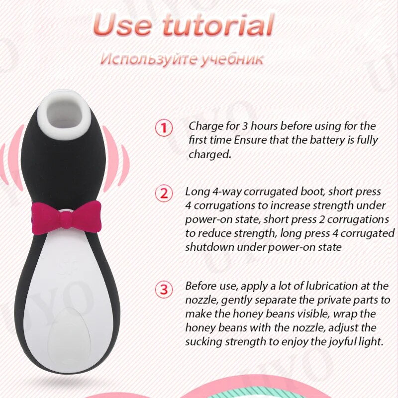 Satisfyer pro pinguim chupar clit estimulação g ponto silicone vibração mamilo otário erótico dos desenhos animados adulto brinquedo sexo vibrador mulher