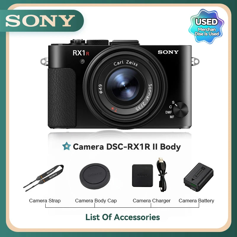 Sony DSC-RX100 VI RX10 III IV RX1R II Portátil Cartão Pequeno Câmera Digital Lente de Zoom Óptico 4K Câmeras de Vídeo RX100M6 RX10M4 (Usado)