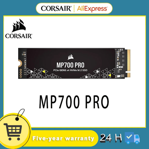 Corsair-MP700 Pro Flash Drive TLC NAND de alta densidade, 1TB, 2TB, M.2 PCIe, Gen5 x4, NVMe 2.0, SSD 2280, Até 12.400 MB por segundo