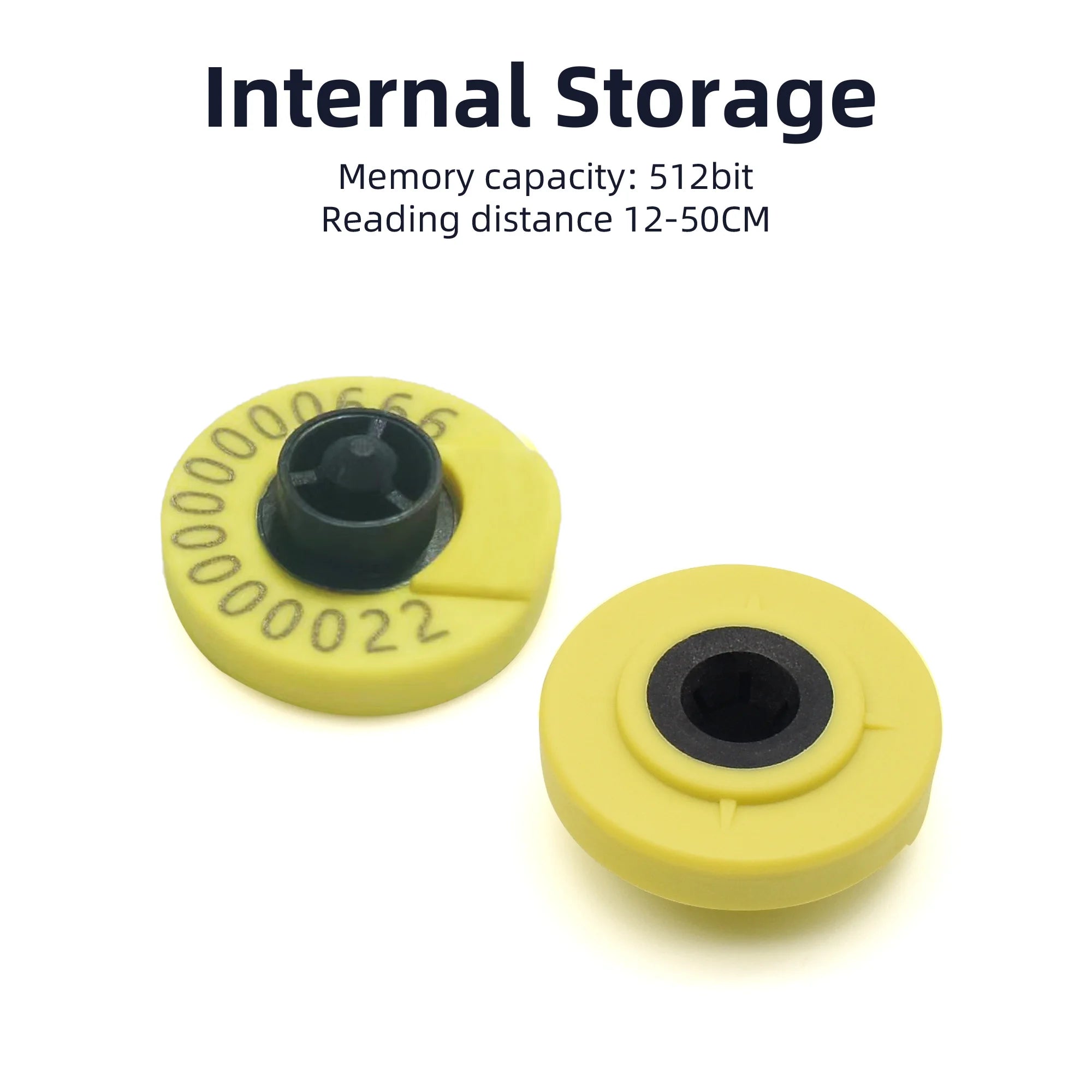 Animal Ear tag 134.2KHz ISO11785 Standard LF Passive RFID FDX-B ear tag for animal cattle sheep pig management